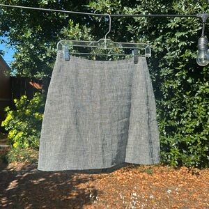 Reformation Linen Herringbone Mini Skirt Sz 4